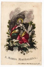 Andachtsbild koloriert S Maria Magdalena Joh Micheal Motz Augsburg um 1800