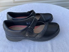 Clarks Pro Pace Mary Jane Work Shoes Womens Sz 11 M Black Leather Slip Resistant