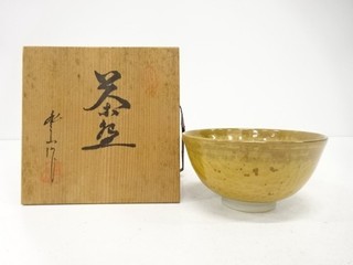 21915# JAPANESE TEA CEREMONY / TOBE WARE TEA BOWL CHAWAN / CRYSTAL GLAZE / ARTIS