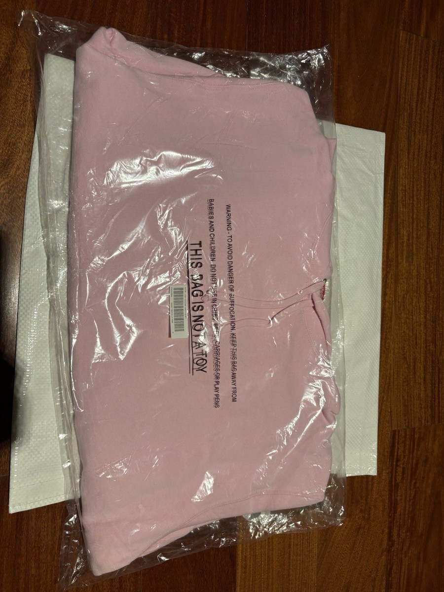 Supreme Satin Appliqué Light Pink Hooded Sweatshirt Hoodie Size