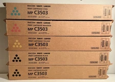 Genuine RICOH Full Set CMYK + 1  Toner Cartridges MP C3503