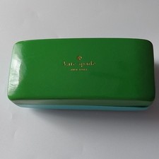 Kate Spade New York Green Blue Sunglasses Hard Case with Cleaning Cloth