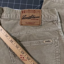 VTG Levi Strauss Signature Corduroy Pants Mens 36x30 Tan Straight 100 Cotton