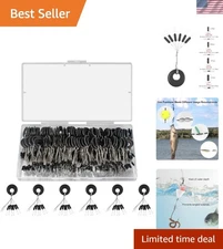 600 Pcs Fishing Bobber Stops - XS, S, M, L Sizes, Reliable Float Sinker Stoppers