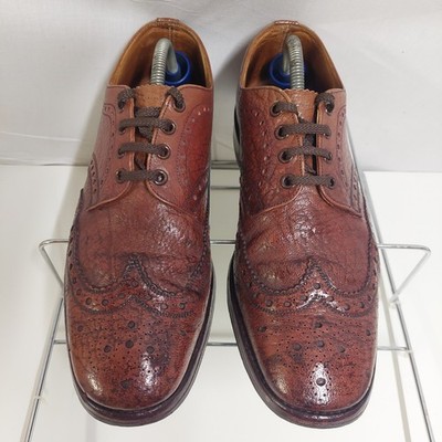 Vintage Joseph Cheaney braune Brogue Schuhe Super Hampton genarbtes Leder UK 9 EE