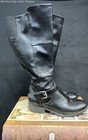 Croft & Barrow Armor Black Faux Leather Tall Riding Boots Women's Size 8 — photo 2