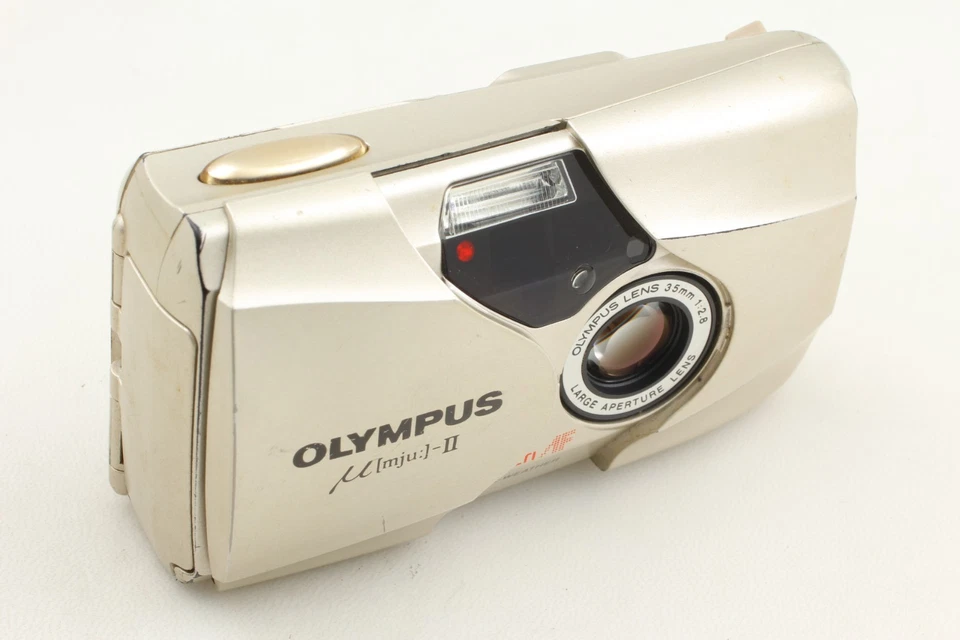 [EXC+5] Olympus μ mju II Silver 35mm F/2.8 Point & Shoot Film Camera From JAPAN - Image 3 of 4