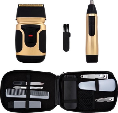 Rasierer elektrisch Nasenhaartrimmer Set Batterie - Power Touch Gold Edition