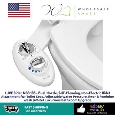 LUXE Bidet NEO 185 - Dual Nozzle, Self-Cleaning, Non-Electric Bidet Attachment