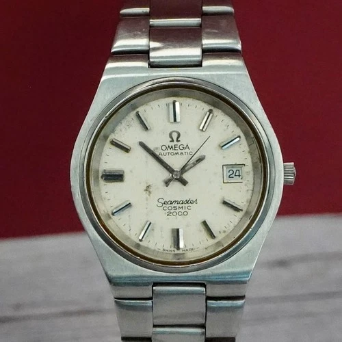 Vintage Omega Seamaster Cosmic 200 Automatic Watch 166135 38mm ALL S.S. - AS IS