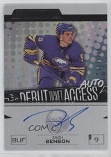 2023-24 Upper Deck Credentials Debut Ticket Access 244/299 Zach Benson Auto 08mi