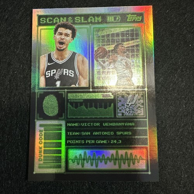 #ad 2025 26 Topps Basketball Black Friday VICTOR WEMBANYAMA Scan and Slam #SS 15 $4.73