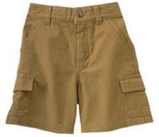 NWT 6-12 mos Gymboree  SOCCER CAMP  Cotton CARGO style SHORTS Tan Tobacco Khaki