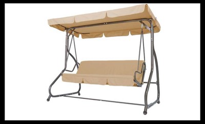 Hollywoodschaukel Sitzauflage Ca. 150x45x50cm Schaukel Sitzpolster Polster beige