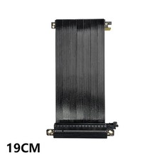 Double Reverse PCIe 5.0 x16 Riser Cable, Silver Shielded, for ITX/Server Builds