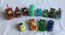 Disney Pixar Cars Lot Of 12 Plastic Some Missing Paint and Flaws Mater Stunt 