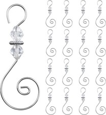 Ornament Hooks, 30 PCS Silver S-Shaped Hangers Hook Swirl Christmas Tree Hanger