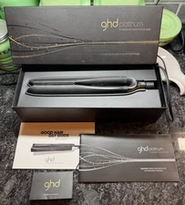 GHD Platinum Professional Styler Flat Iron In Black in Box Works Great