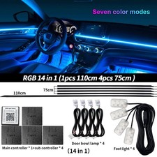 61014 In 1 Led Car Ambient Lights Rgb 213 64 Color Acrylic Strips Symphony 61014 In 1 Led Car Ambient Lights Rgb 213 64 Color Acrylic Strips Symphony