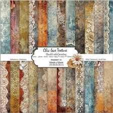 12x12 Inch Scrapbook Paper 24 Sheets DoubleSided Colorful Lace Craft Pad
