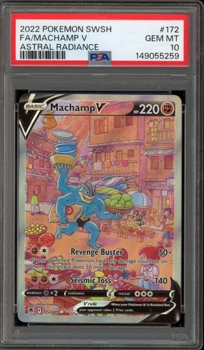 Pokemon Machamp V Astral Radiance Full Alt Art #172 PSA 10 Gem Mint