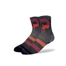 Stance X Wade Kids' Skurry Skelly Skull Crew Socks Black Orange Red Large 3-5.5