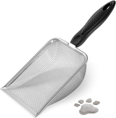 Stainless Steel Cat Litter Scoop Shovel Durable Sifter for Litter Box or Sand