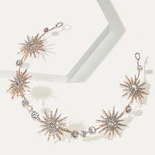 Luxury Bridal Hair Jewelry Star Headpieces Crown Rhinestones Crystal Headbands T
