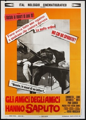 CINEMA-manifesto GLI AMICI DEGLI AMICI HANNO SAPUTO stefanelli, milli, MARCOLIN