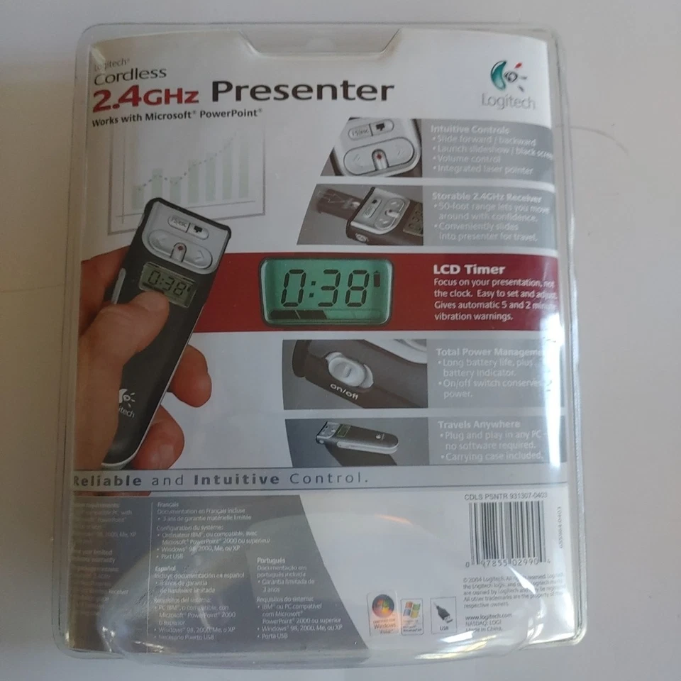 Logitech 2.4 GHz Cordless Presenter With LCD Timer - Brand New & Sealed - Image 3 of 4