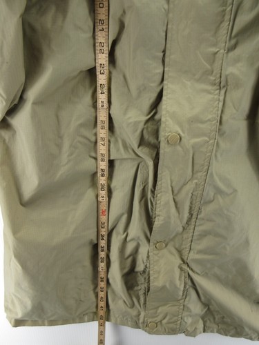 VINTAGE LL Bean Jacket Men Medium Beige Rain Coat Trench Vented Hoodie 80s 90s * - Picture 4 of 18