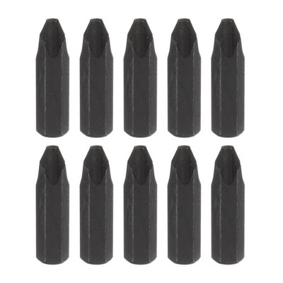 10pcs PH3 Magnetic Phillips Screwdriver Bit 5/16'' Hex Shank 32mm Length S2 Black