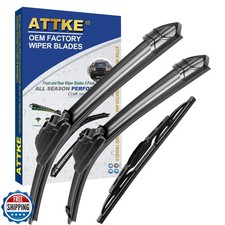 ATTKE 3 Wipers for GMC Terrain 2018-2023 Replacement (24″ + 18″ + 12″ Front W
