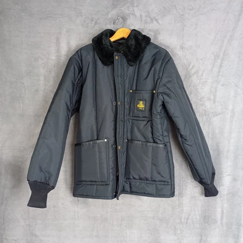 VETEMENTS Cappotto Polare Vintage Refrigiwear Uomo Tasche Medie Collo Pile Isolato USA