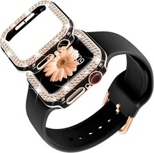 Bling Glitter Bumper for Apple Watch 45mm Silicone Soft Strap for iWatch