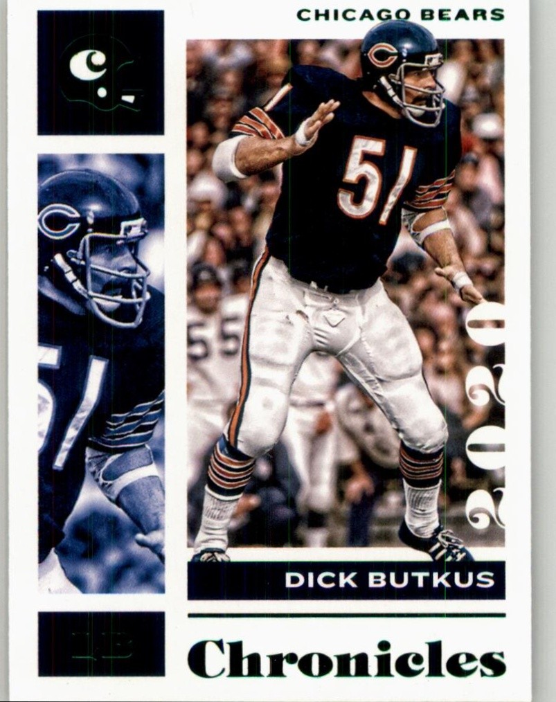 Dick Butkus 2020 Panini Chronicles Green #18 Chicago Bears