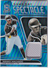2021 Spectra - Game Day Spectacle Jerseys Manny Machado #GDJ-MM Neon Blue /50