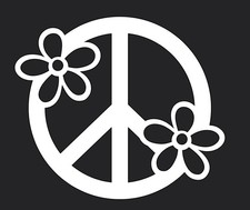 Peace Sign Vinyl Decal For Cars, Crafts, Tumblers, Glass Mugs, Pick Color Size