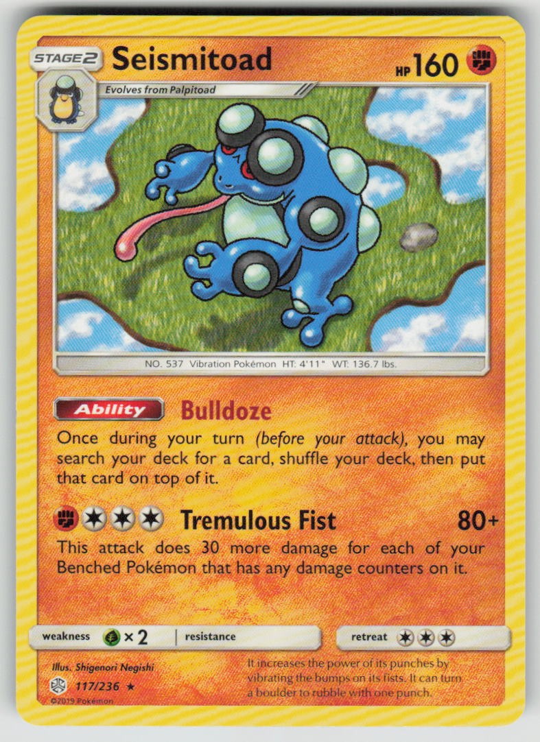 Pokemon Seismitoad 117/236 SM - Cosmic Eclipse Normal