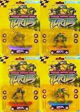 4pc SET 2004 Foreign Teenage Mutant Ninja Turtles HO Slot Car Micro Scalextric