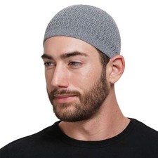 Islamic Arab Unisex Cap Men's Muslim Winter warm Hat Crochet Knitted Headwear