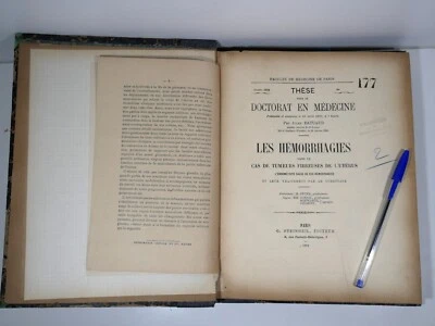(1890/1891) FIBROMES UTERINS - OBSTETRIQUE - GYNECOLOGIE / Recueil de 7 thèses - Photo 1/4