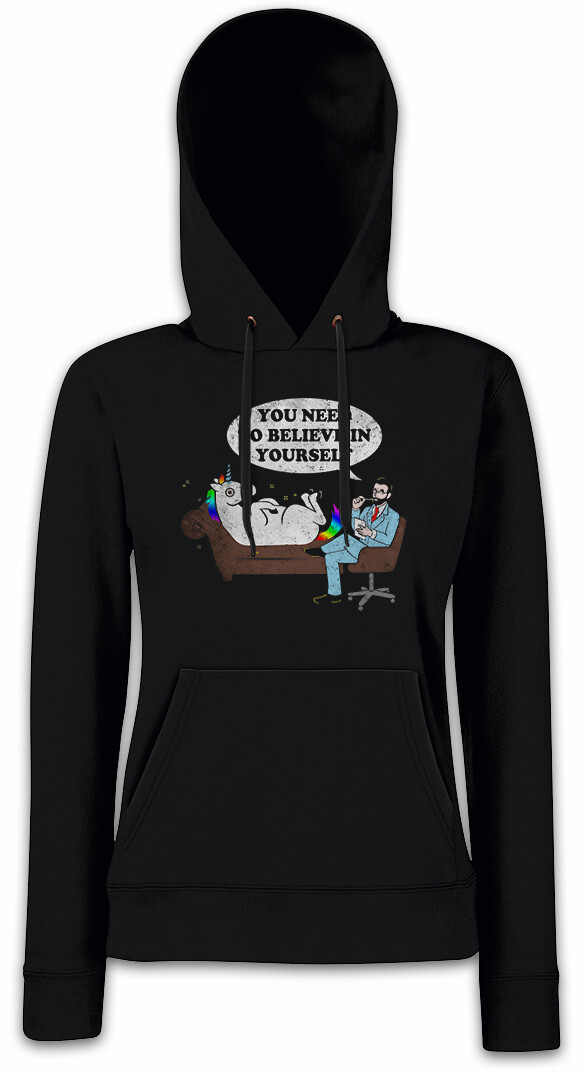 Psycho Unicorn Womens Hoodie Hooded Sweatshirt Unicorn Psychologist  Psychology F
