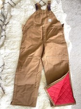 NEW Carhartt Bib Overalls 44x30 Mens USA Union Made Double Knee 6FBQZ VINTAGE