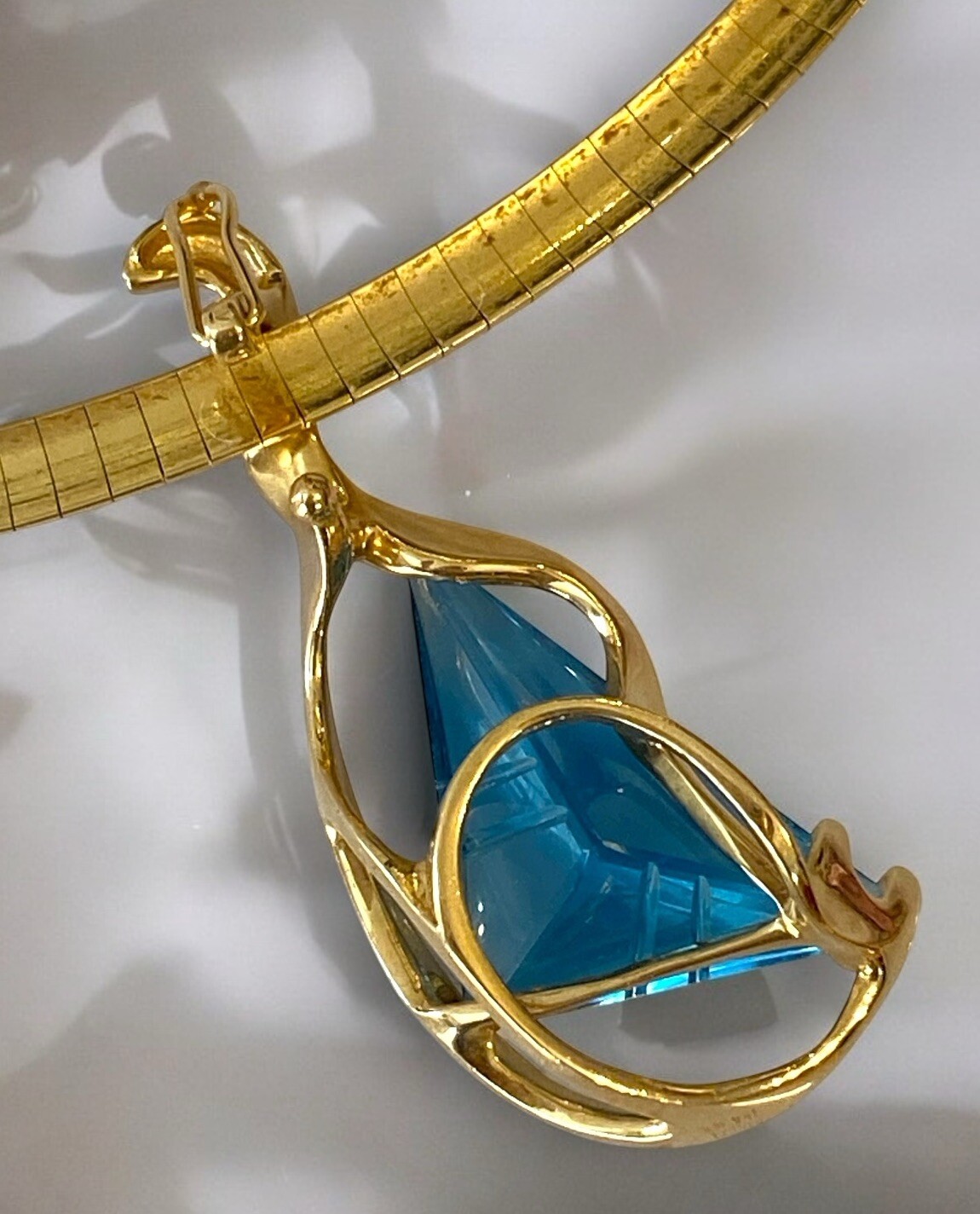 Designer CUSTOM 14k Solid Gold Massive Carved Blu… - image 12