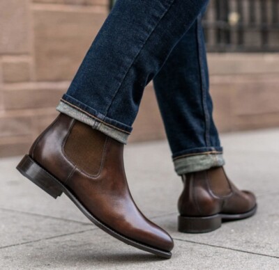 Cole Haan Brown Leather Chelsea Ankle‎ Boots Men\'s SZ 13 C05564 Cole Haan Gramercy Chelsea Boots Mens 8.5M Tan Leather  main image 2
