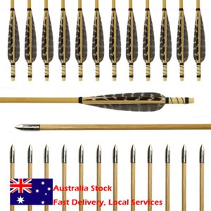 Dyed Feather wooden arrows for Archery Longbow Hunting&shooting 28inch-33inch