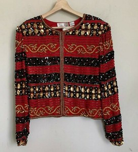 laurence kazar sequin jacket