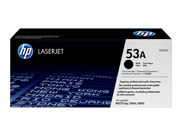 Toner HP original noir Q7553A pour imprimante LaserJet P2015