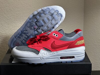 New - Nike Air Max 1  - Size: 8 - 2021 - ''Clot Kiss of Death'' - Solar Red